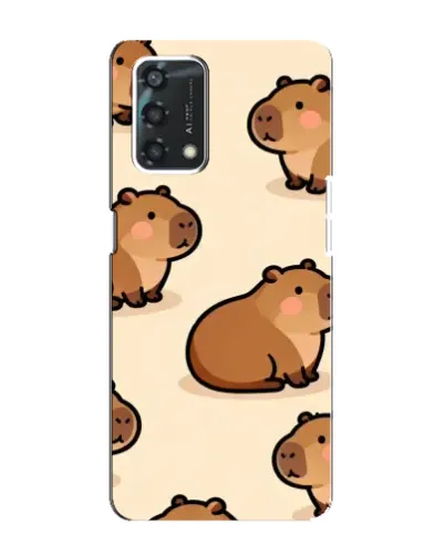 Чохол для OPPO A95 з картинкою «Паттерн милих капібар»