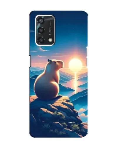 Чохол для OPPO A95 з картинкою «Захід сонця з капібарою»