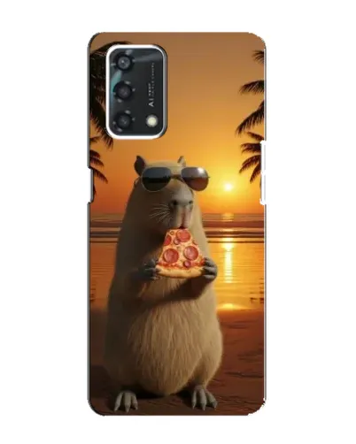 Чохол для OPPO A95 з картинкою «Капібара з піцою»