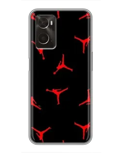 Чехол для OPPO A96 с картинкой «Jordan Red Pattern» Чехол для OPPO A96 с картинкой «Jordan Red Pattern»