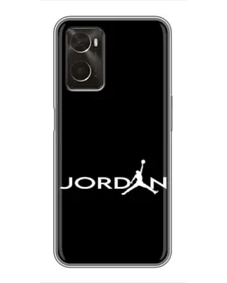 Чохол для OPPO A96 з картинкою «Jordan White Logo»