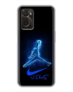 Чохол для OPPO A96 з картинкою «Jordan Neon Blue»