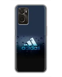 Чехол для OPPO A96 с картинкой «Adidas Water Drops»