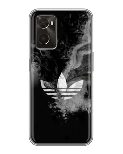 Чехол для OPPO A96 с картинкой «Абстрактный дым Adidas»