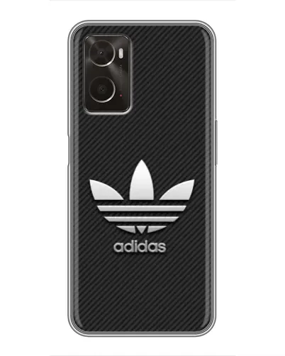 Чехол для OPPO A96 с картинкой «Adidas Карбоновая текстура» Чехол для OPPO A96 с картинкой «Adidas Карбоновая текстура»