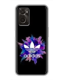 Чехол для OPPO A96 с картинкой «Взрыв красок Adidas»