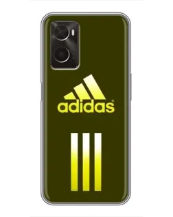 Чехол для OPPO A96 с картинкой «Оливковый градиент Adidas»