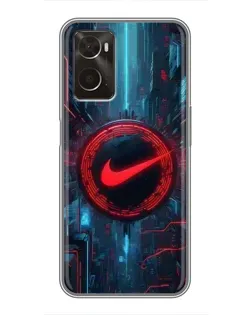 Чехол для OPPO A96 с картинкой «Техногенный стиль Nike» Чехол для OPPO A96 с картинкой «Техногенный стиль Nike»