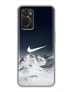 Чехол для OPPO A96 с картинкой «Nike — зимние горы» Чехол для OPPO A96 с картинкой «Nike — зимние горы»