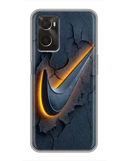 Чехол для OPPO A96 с картинкой «Объемный логотип Найк» Чехол для OPPO A96 с картинкой «Объемный логотип Найк»