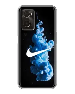 Чехол для OPPO A96 с картинкой «Nike и синий дым» Чехол для OPPO A96 с картинкой «Nike и синий дым»