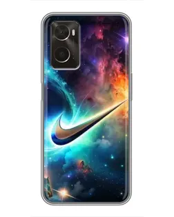Чехол для OPPO A96 с картинкой «Космический Nike Swoosh» Чехол для OPPO A96 с картинкой «Космический Nike Swoosh»