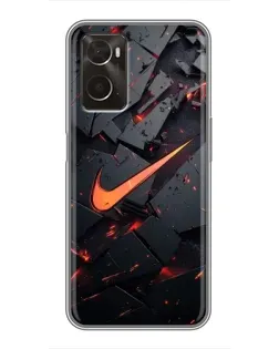 Чехол для OPPO A96 с картинкой «Nike — эффект разломов» Чехол для OPPO A96 с картинкой «Nike — эффект разломов»