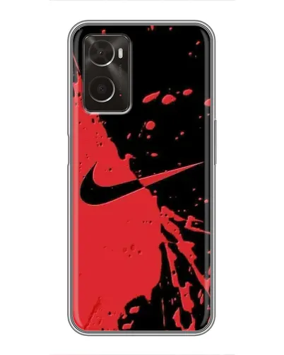 Чехол для OPPO A96 с картинкой «Красные брызги Nike» Чехол для OPPO A96 с картинкой «Красные брызги Nike»