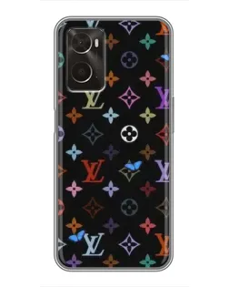 Чохол для OPPO A96 з картинкою «Кольорова монограма LV»