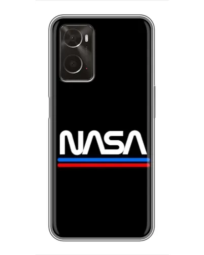 Чохол для OPPO A96 з картинкою «NASA — класика Red Blue» Чохол для OPPO A96 з картинкою «NASA — класика Red Blue»