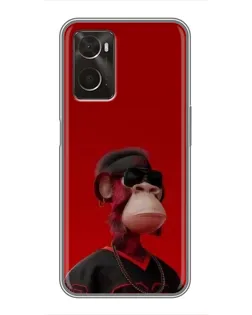 Чохол для OPPO A96 з картинкою «Bored Ape в червоному»