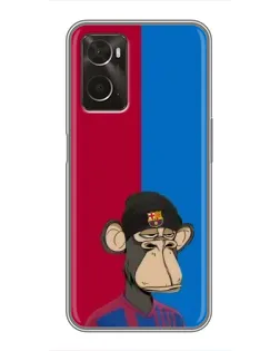 Чохол для OPPO A96 з картинкою «Bored Ape — фанат Барси»