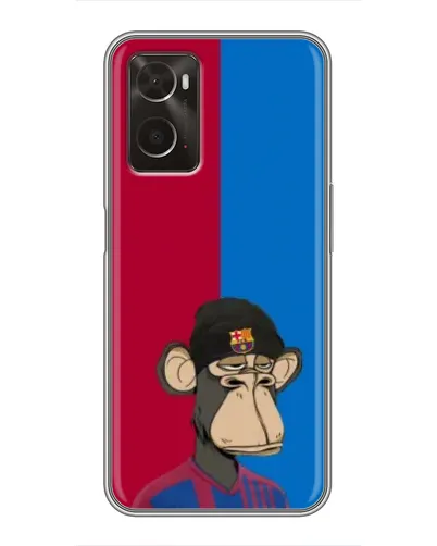 Чохол для OPPO A96 з картинкою «Bored Ape — фанат Барси»