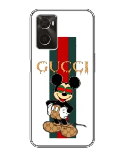 Чохол для OPPO A96 з картинкою «Міккі Маус Gucci — смуги»