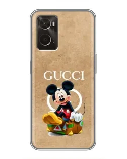 Чохол для OPPO A96 з картинкою «Міккі Маус Gucci — крафт» Чохол для OPPO A96 з картинкою «Міккі Маус Gucci — крафт»