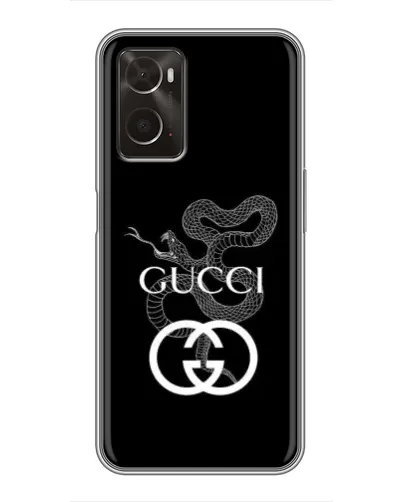 Чохол для OPPO A96 з картинкою «Gucci — срібна змія»