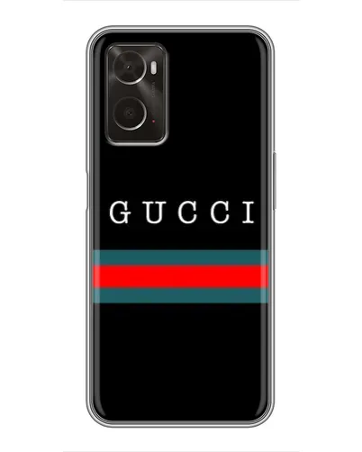 Чохол для OPPO A96 з картинкою «Gucci — червоний пояс»