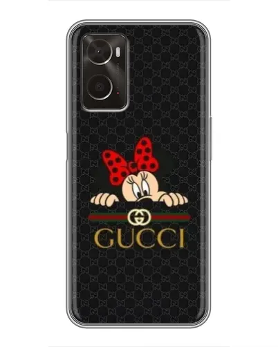 Чохол для OPPO A96 з картинкою «Мінні Маус Gucci — чорний»