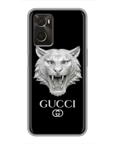 Чохол для OPPO A96 з картинкою «Gucci — срібний лев» Чохол для OPPO A96 з картинкою «Gucci — срібний лев»