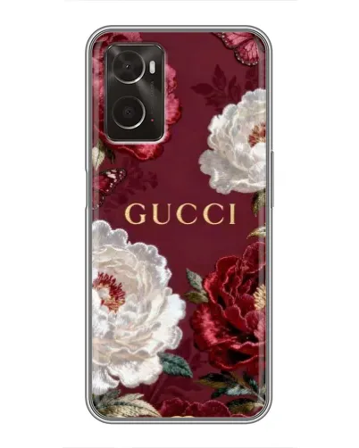 Чехол для OPPO A96 с картинкой «Gucci — бордовые розы» Чехол для OPPO A96 с картинкой «Gucci — бордовые розы»