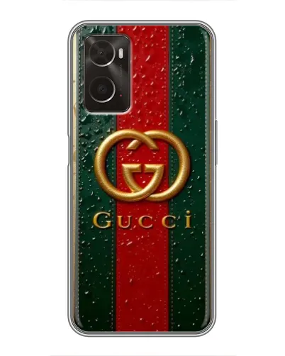 Чохол для OPPO A96 з картинкою «Gucci — фірмова смуга та золото» Чохол для OPPO A96 з картинкою «Gucci — фірмова смуга та золото»