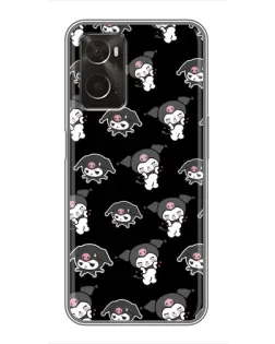 Чохол для OPPO A96 з картинкою «Чорний паттерн Kuromi»
