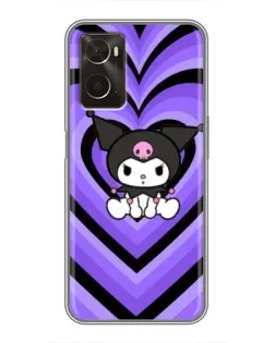 Чохол для OPPO A96 з картинкою «Kuromi та фіолетові серця»