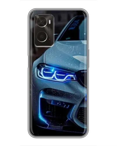 Чохол для OPPO A96 з картинкою «Погляд BMW з синіми фарами»
