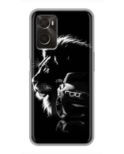 Чохол для OPPO A96 з картинкою «BMW та лев»