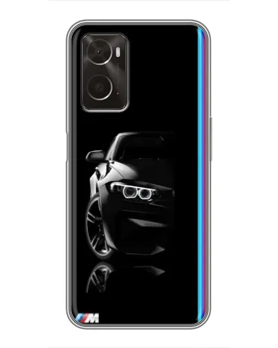 Чохол для OPPO A96 з картинкою «Силует BMW в темряві»