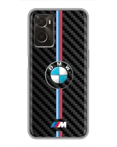 Чохол для OPPO A96 з картинкою «Емблема BMW та карбон»
