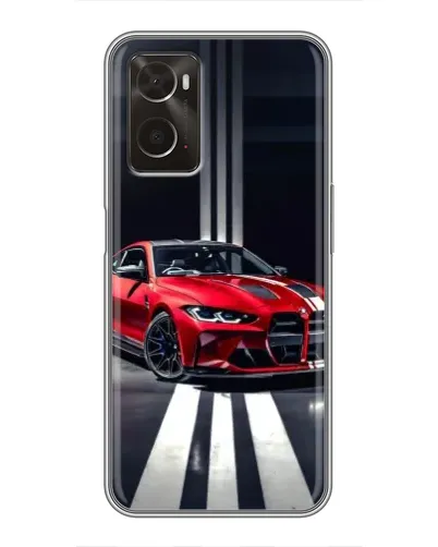 Чохол для OPPO A96 з картинкою «Червона BMW на дорозі»