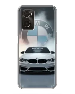 Чохол для OPPO A96 з картинкою «BMW в білому диму» Чохол для OPPO A96 з картинкою «BMW в білому диму»
