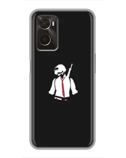 Чохол для OPPO A96 з картинкою «PUBG — силует воїна»