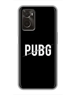 Чохол для OPPO A96 з картинкою «PUBG — білий логотип»