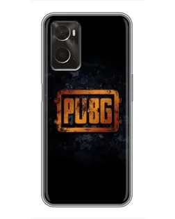 Чохол для OPPO A96 з картинкою «PUBG — золотий логотип»