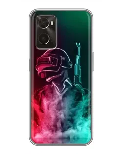Чохол для OPPO A96 з картинкою «PUBG — вогняний воїн»