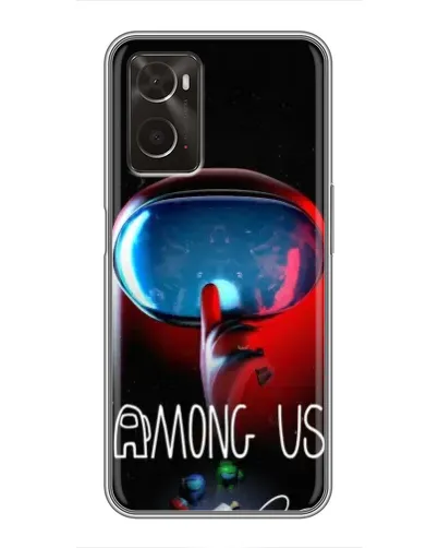 Чохол для OPPO A96 з картинкою «Червоний імпостер — макро»