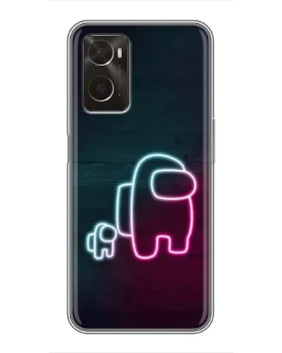 Чохол для OPPO A96 з картинкою «Among Us неон-арт»