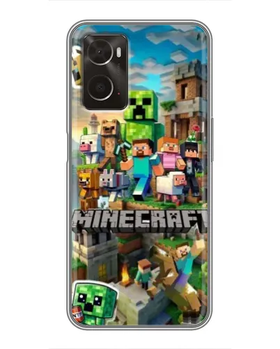 Чохол для OPPO A96 з картинкою «Замок Minecraft»