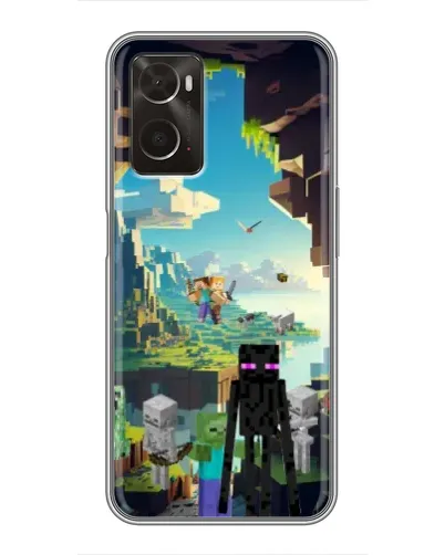 Чохол для OPPO A96 з картинкою «Ендермен у лісі»