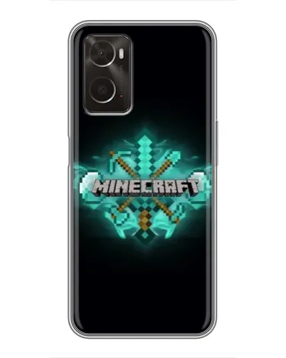 Чохол для OPPO A96 з картинкою «Minecraft Diamond лого»
