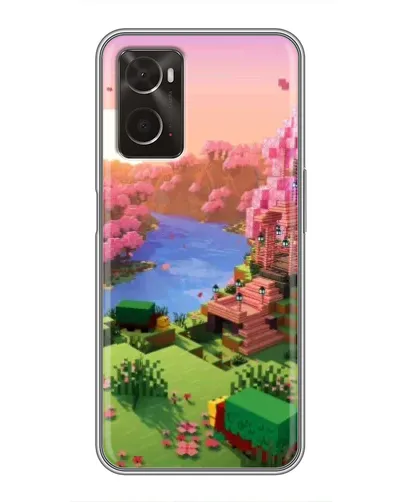 Чохол для OPPO A96 з картинкою «Рожеве дерево Minecraft»