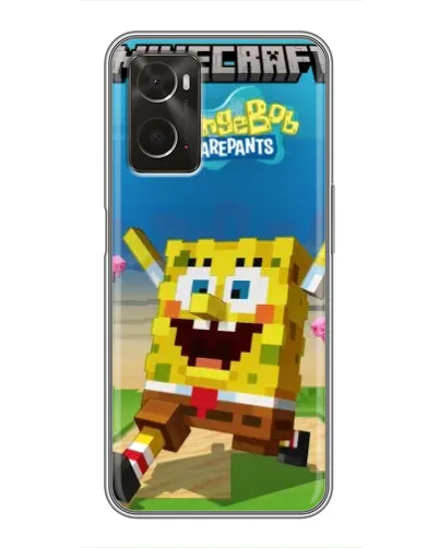 Чохол для OPPO A96 з картинкою «Губка Боб Minecraft» Чохол для OPPO A96 з картинкою «Губка Боб Minecraft»